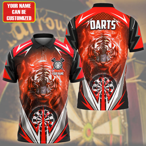 Personalized Tiger Darts Red Version All Over Printed Unisex Shirt QB110701