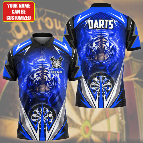 Personalized Tiger Darts Blue Version All Over Printed Unisex Shirt QB110701