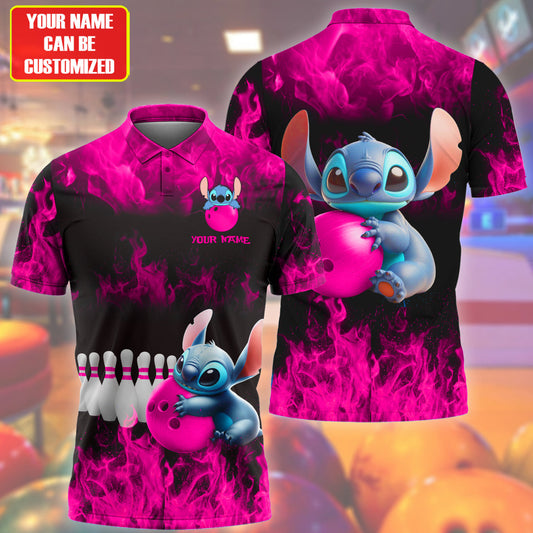 Personalized Name ST Bowling Pink Version All Over Printed Unisex Shirt QB120601