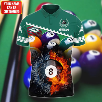 Personalized Name Billiards All Over Printed Unisex Shirt QB120602