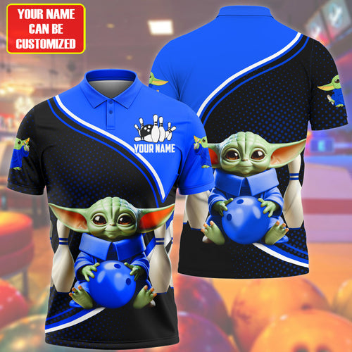 Personalized Name YD Bowling Blue Version All Over Printed Unisex Shirt QB120607