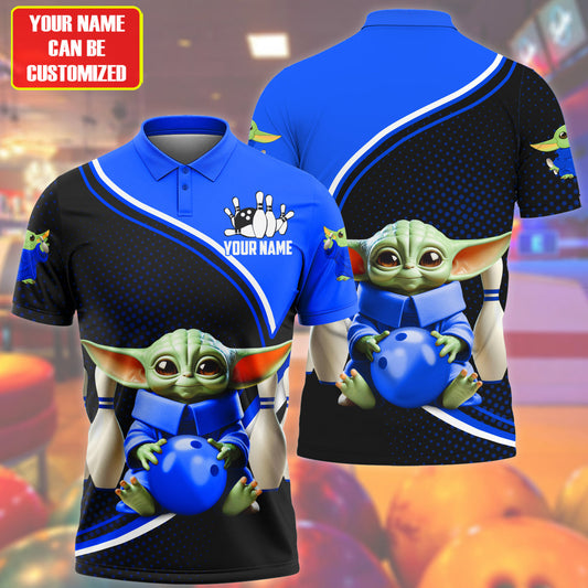 Personalized Name YD Bowling Blue Version All Over Printed Unisex Shirt QB120607