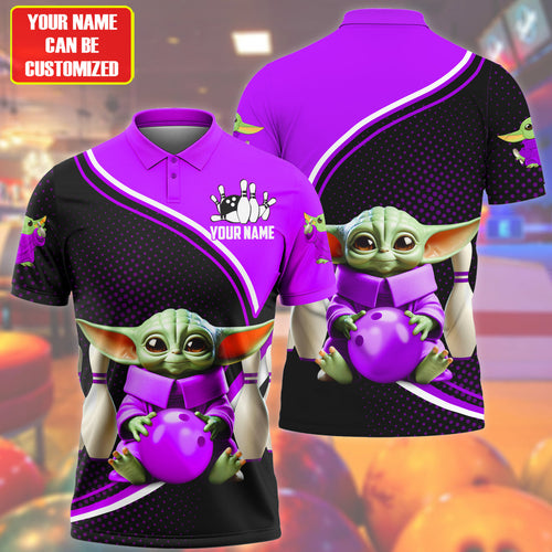 Personalized Name YD Bowling Purple Version All Over Printed Unisex Shirt QB120607