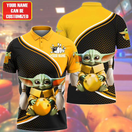 Personalized Name YD Bowling Yellow Version All Over Printed Unisex Shirt QB120607