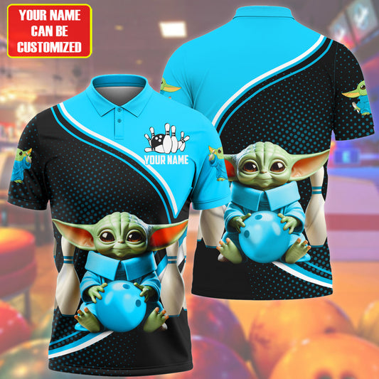 Personalized Name YD Bowling Teal Version All Over Printed Unisex Shirt QB120607