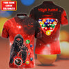 Personalized Billiards Skull Red Version All Over Printed Unisex Shirt QB130609