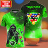 Personalized Billiards Skull Green Version All Over Printed Unisex Shirt QB130609