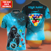 Personalized Billiards Skull Teal Version All Over Printed Unisex Shirt QB130609