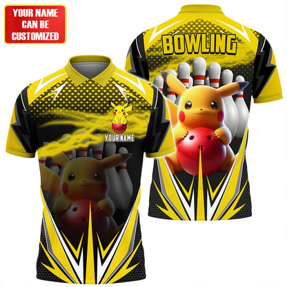 Personalized Name PK Bowling Yellow Version All Over Printed Unisex Shirt QB140506