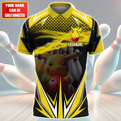 Personalized Name PK Bowling Yellow Version All Over Printed Unisex Shirt QB140506
