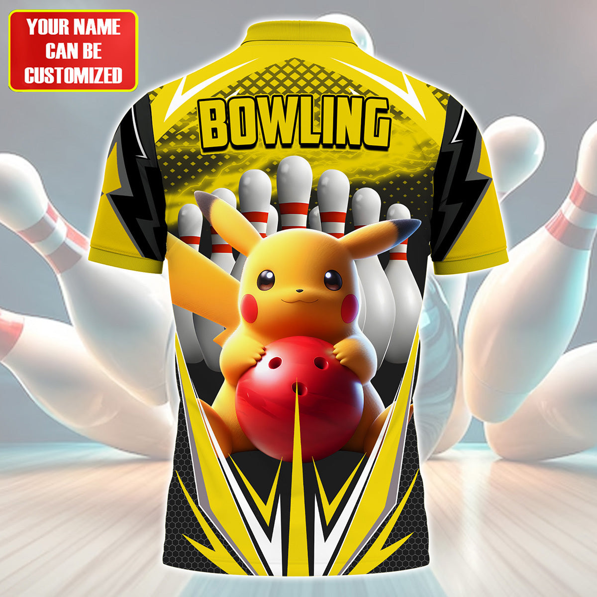 Personalized Name PK Bowling Yellow Version All Over Printed Unisex Shirt QB140506