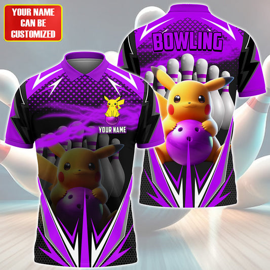 Personalized Name PK Bowling Purple Version All Over Printed Unisex Shirt QB140506