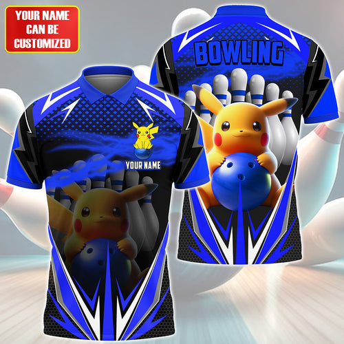 Personalized Name PK Bowling Blue Version All Over Printed Unisex Shirt QB140506