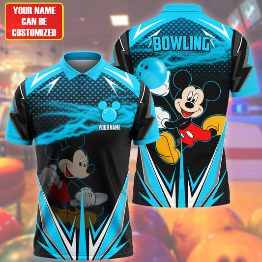 Personalized Name MK Bowling Teal Version All Over Printed Unisex Shirt QB150402