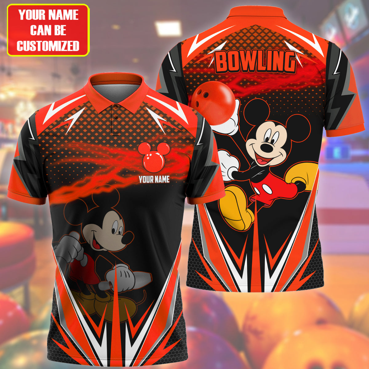 Personalized Name MK Bowling Red Version All Over Printed Unisex Shirt QB150402
