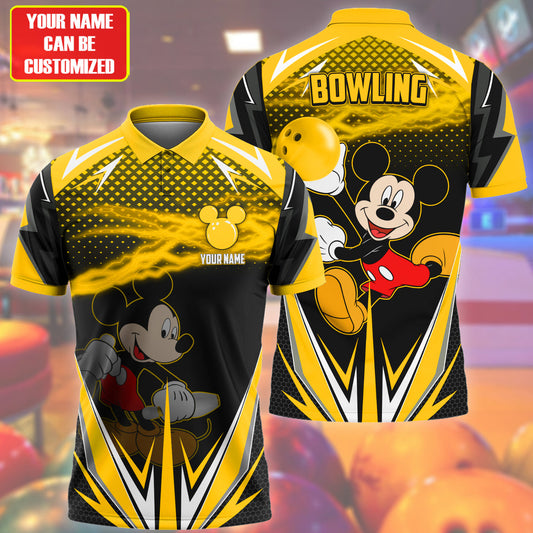 Personalized Name MK Bowling Yellow Version All Over Printed Unisex Shirt QB150402