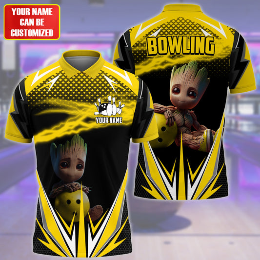 Personalized Name GR Bowling Yellow Version All Over Printed Unisex Shirt QB150411