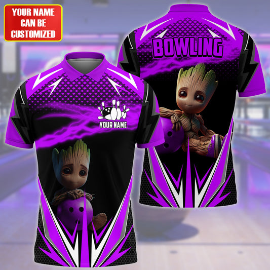 Personalized Name GR Bowling Purple Version All Over Printed Unisex Shirt QB150411