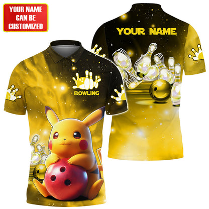 Personalized Name PK Bowling Yellow Version All Over Printed Unisex Shirt QB140505
