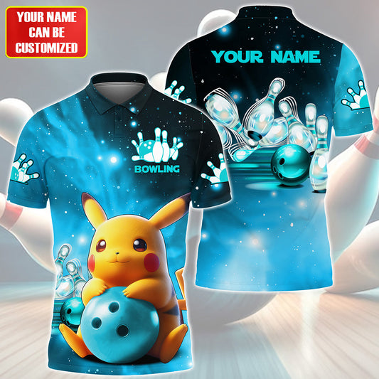 Personalized Name PK Bowling Teal Version All Over Printed Unisex Shirt QB140505