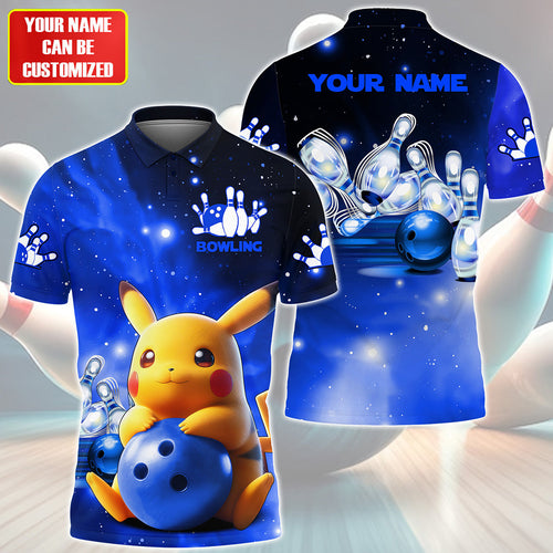 Personalized Name PK Bowling Blue Version All Over Printed Unisex Shirt QB140505