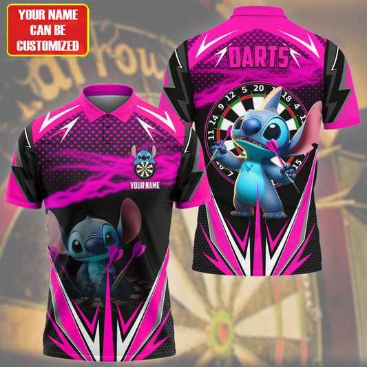 Personalized Name ST Darts Pink Version All Over Printed Unisex Shirt QB160403