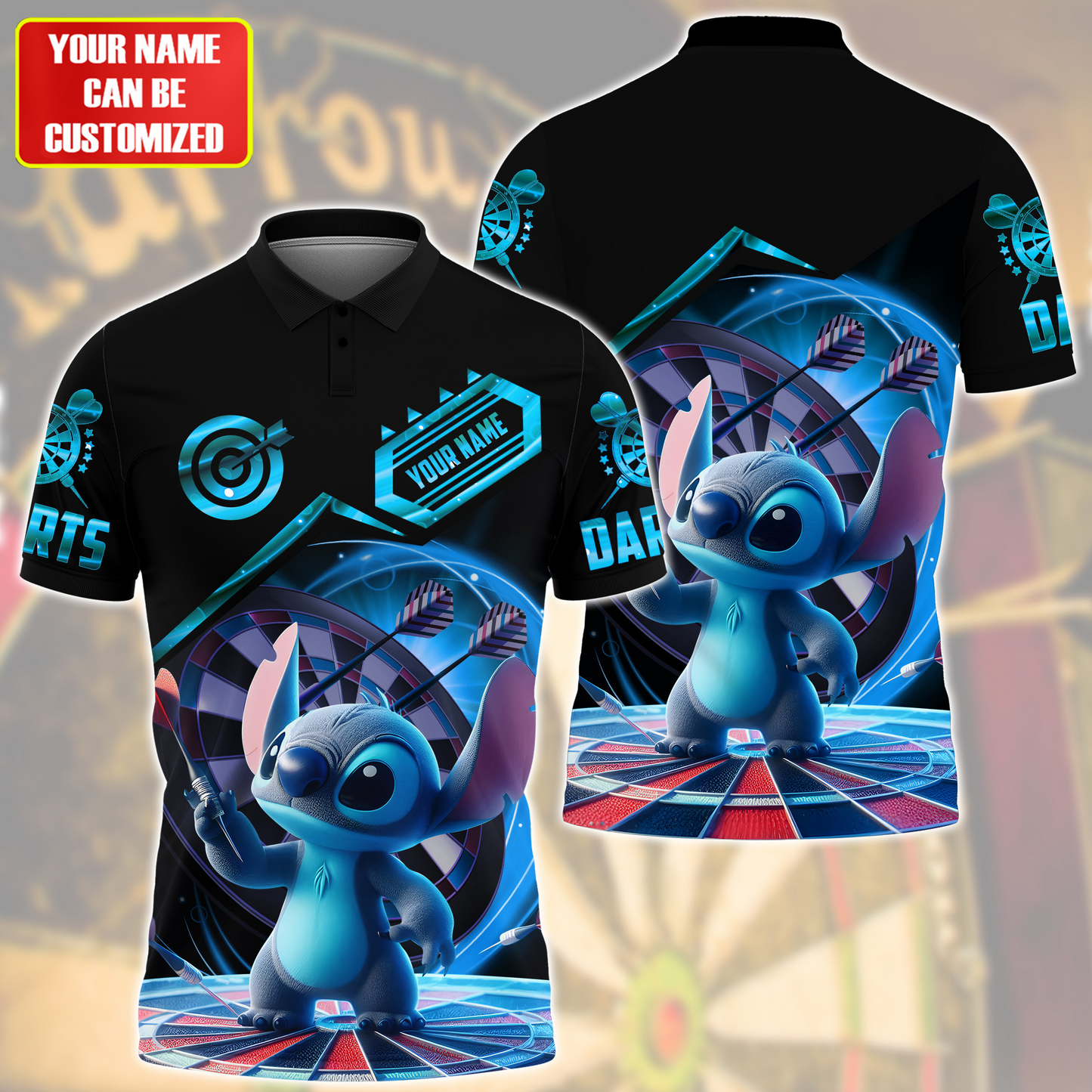 Personalized Name ST Darts All Over Printed Unisex Shirt QB160502