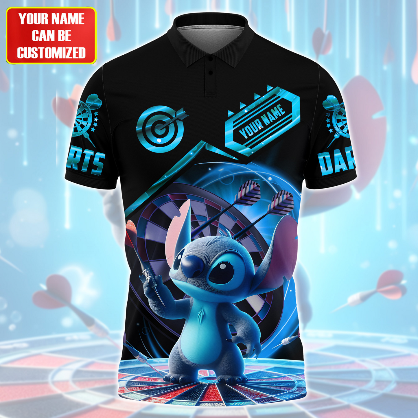 Personalized Name ST Darts All Over Printed Unisex Shirt QB160502