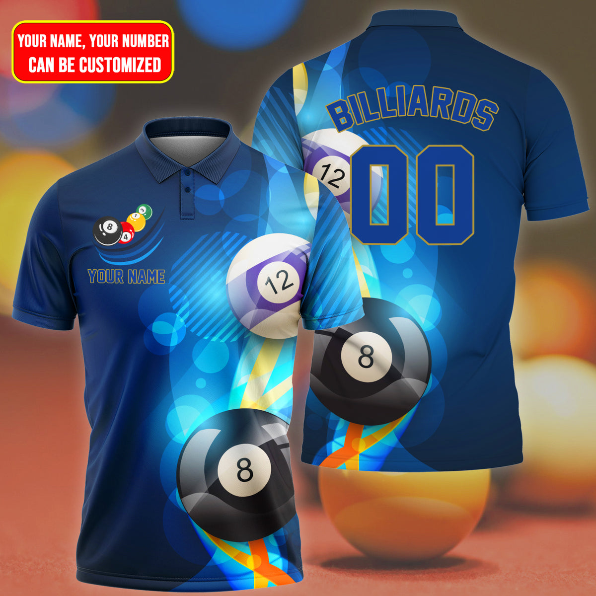 Personalized Name  Billiards All Over Printed Unisex Shirt QB170602