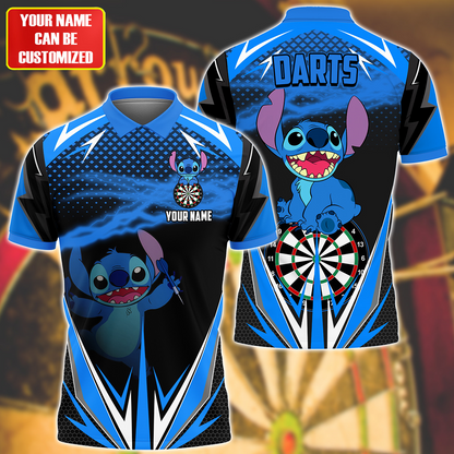 Personalized St Darts Blue Version All Over Printed Unisex Shirt QB180604