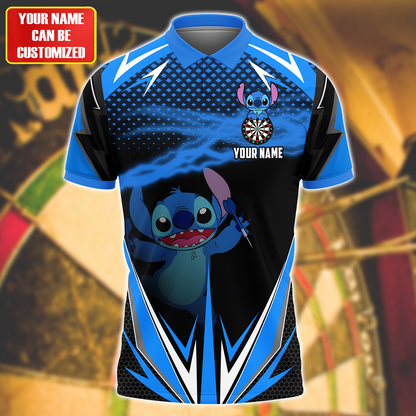 Personalized St Darts Blue Version All Over Printed Unisex Shirt QB180604