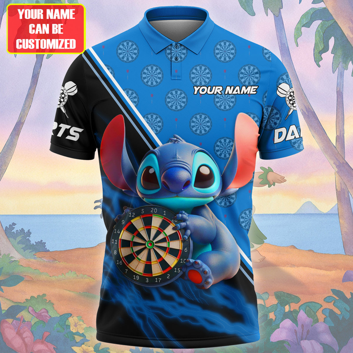Personalized Name ST Darts All Over Printed Unisex Shirt QB190404