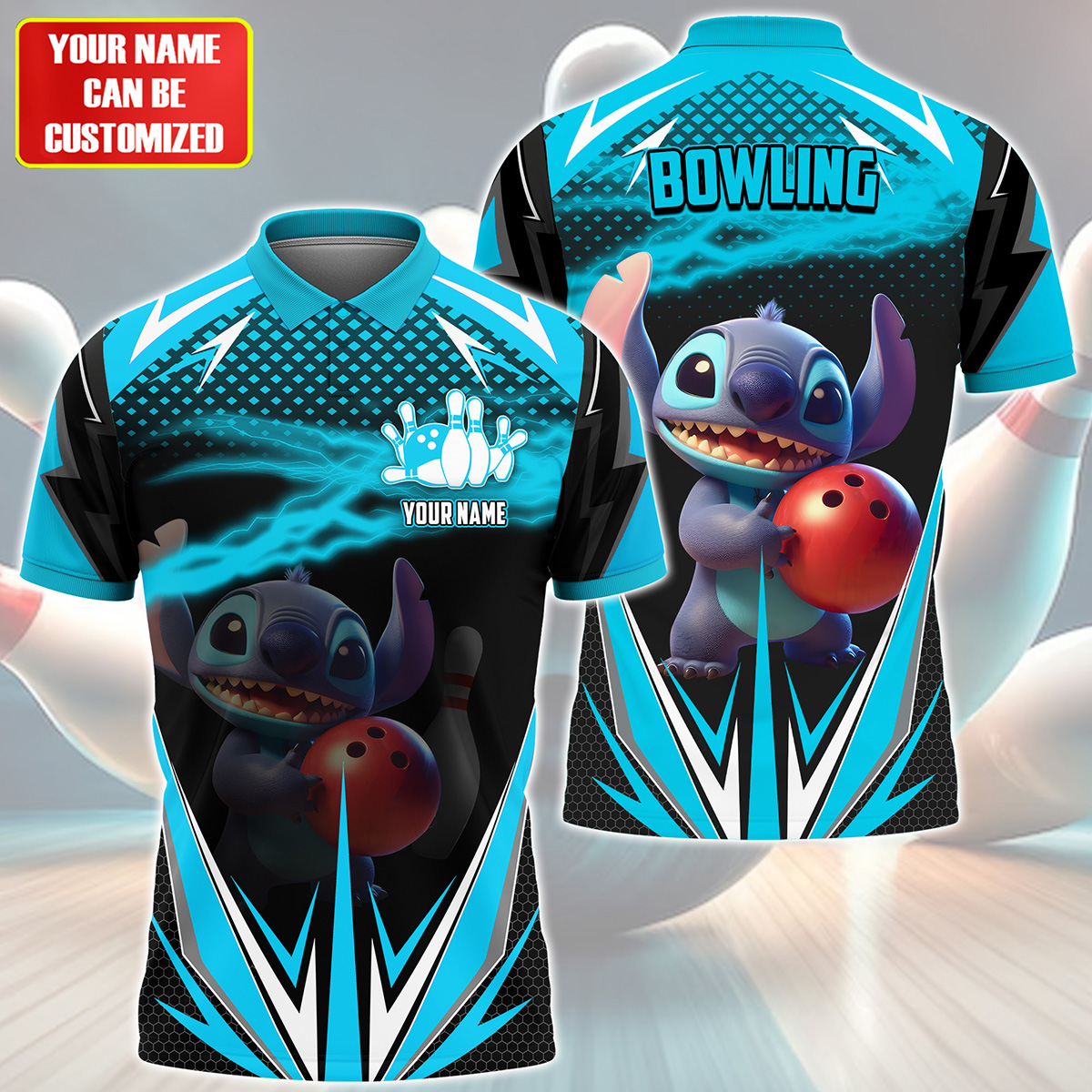 Personalized Name ST Bowling Teal Version All Over Printed Unisex Shirt QB200511