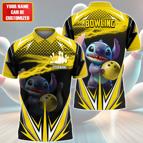 Personalized Name ST Bowling Yellow Version All Over Printed Unisex Shirt QB200511