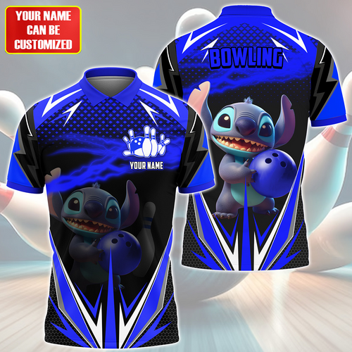 Personalized Name ST Bowling Blue Version All Over Printed Unisex Shirt QB200511