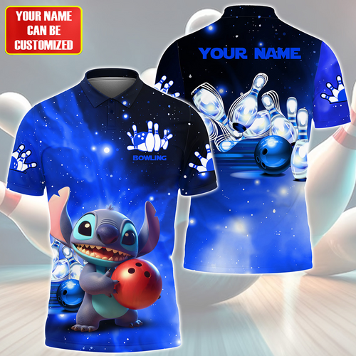 Personalized Name ST Bowling Blue Version All Over Printed Unisex Shirt QB200512