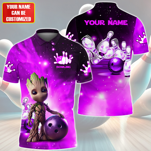 Personalized Name Gr Bowling Purple Version All Over Printed Unisex Shirt QB220506