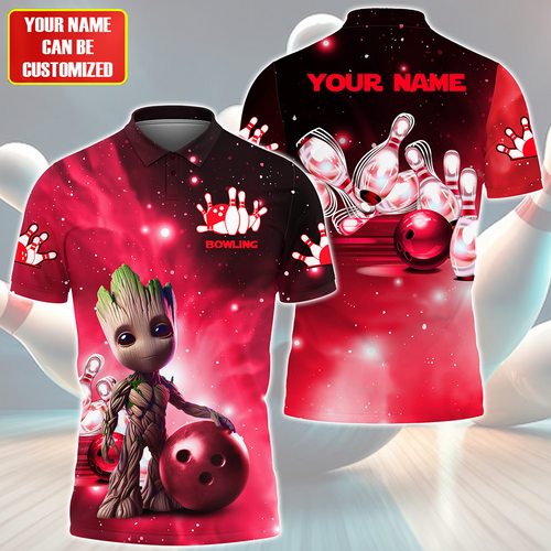 Personalized Name Gr Bowling Red Version All Over Printed Unisex Shirt QB220506