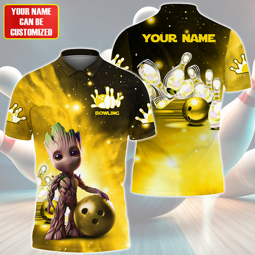 Personalized Name Gr Bowling Yellow Version All Over Printed Unisex Shirt QB220506