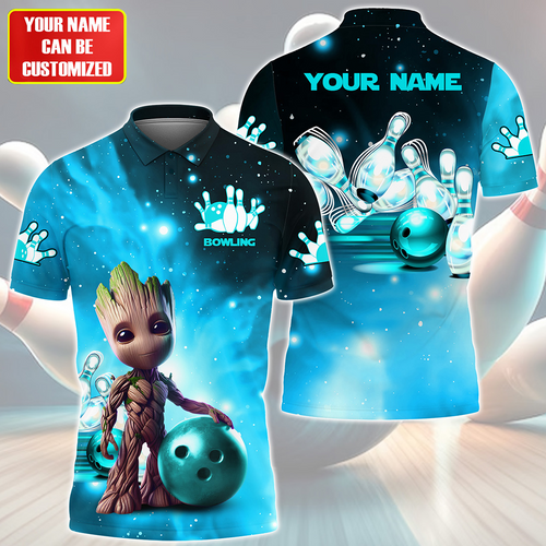 Personalized Name Gr Bowling Teal Version All Over Printed Unisex Shirt QB220506