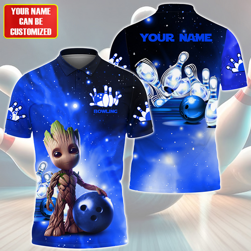 Personalized Name Gr Bowling Blue Version All Over Printed Unisex Shirt QB220506