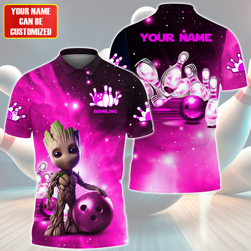 Personalized Name Gr Bowling Pink Version All Over Printed Unisex Shirt QB220506