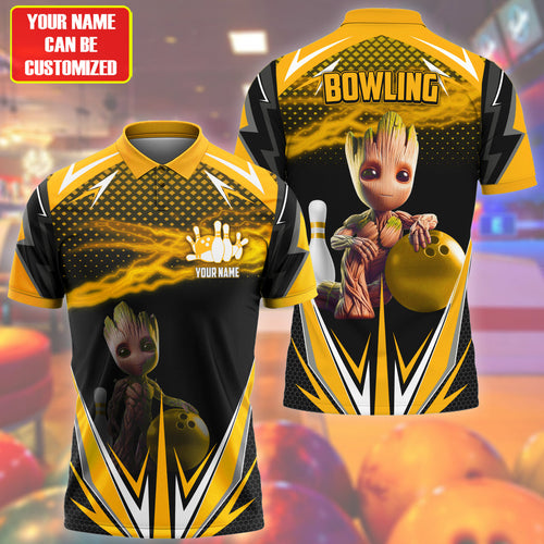 Personalized Name GR Bowling Yellow Version All Over Printed Unisex Shirt QB220507
