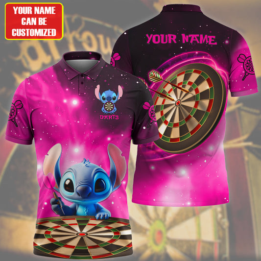 Personalized Name ST Darts Pink Version All Over Printed Unisex Shirt QB220509