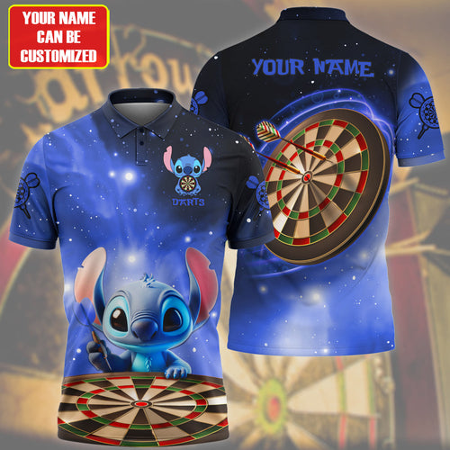 Personalized Name ST Darts Blue Version All Over Printed Unisex Shirt QB220509
