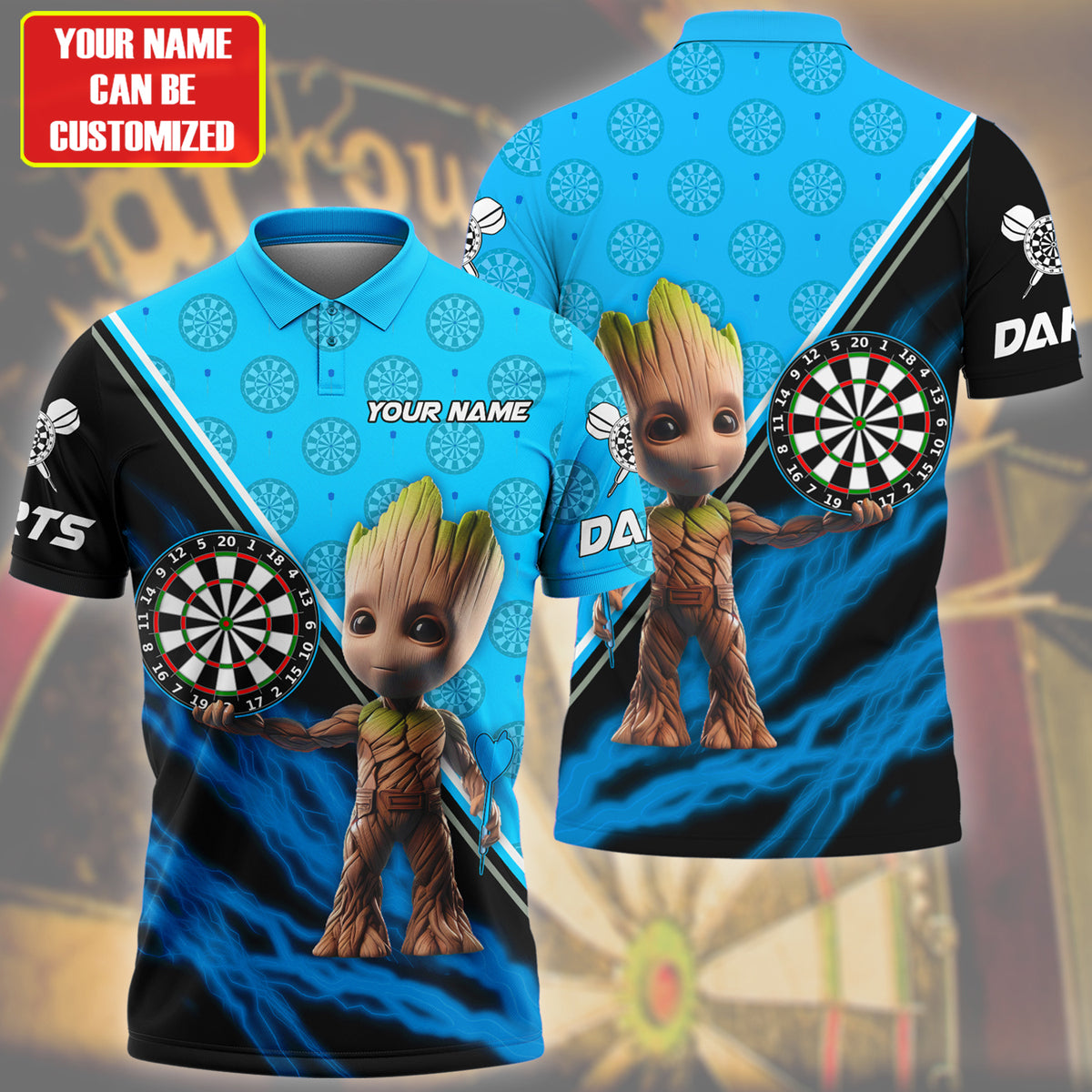 Personalized Name Gr Darts Teal Version All Over Printed Unisex Shirt QB230408