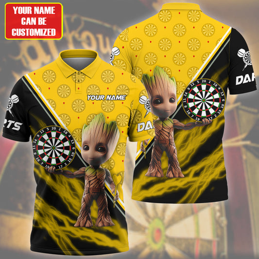 Personalized Name Gr Darts Yellow Version All Over Printed Unisex Shirt QB230408