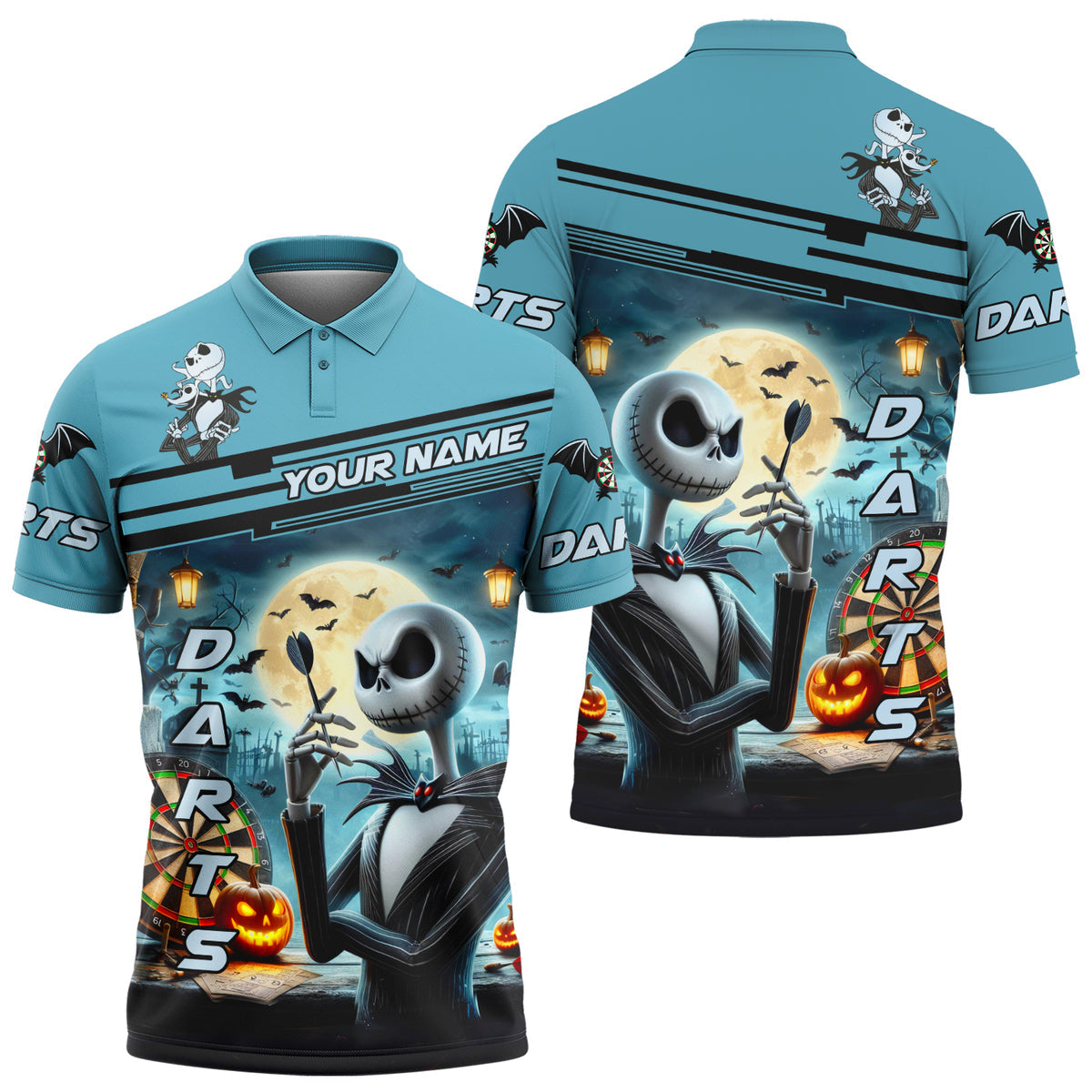 Personalized JS Darts Halloween Version All Over Printed Unisex Shirt QB230801