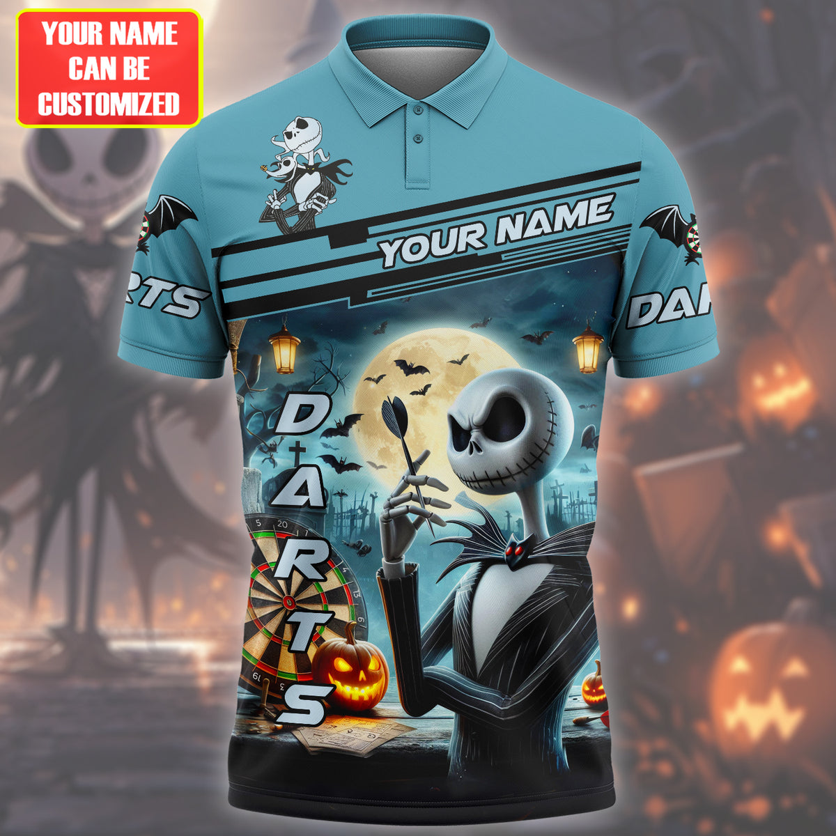 Personalized JS Darts Halloween Version All Over Printed Unisex Shirt QB230801