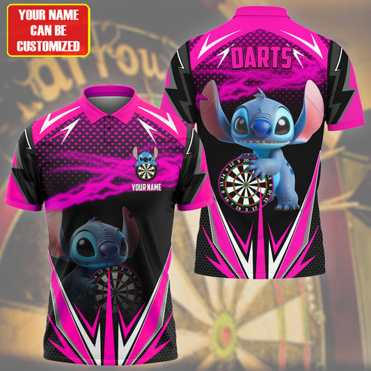 Personalized Name ST Darts Pink Version All Over Printed Unisex Shirt QB250409